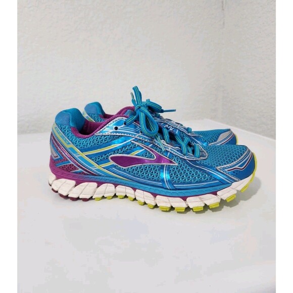 Brooks Adrenaline GTS 15 Women's Size 7.5 B Medium Running Shoes Blue Purple SEE - Picture 1 of 10